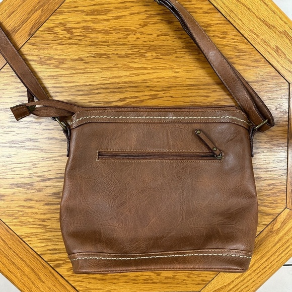 *BOC* Lt. Brown Leather Shoulder Purse - Picture 5 of 8